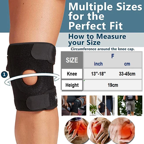 Double Metal and Hinged Knee Brace Support Protection Arthritis Sport Adjustable - Bild 25 von 39