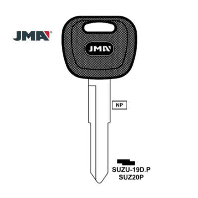 JMA Uncut Key Blank Fits for Suzuki - SUZ20P - SUZU-19D.P (5 Pack)