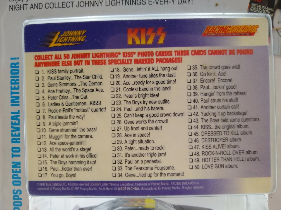 Johnny Lightning 1997 - Kiss - Gene Simmons Dodge Daytona Funny Car #9 The Demon Foto 4 de 4