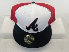 New Era Atlanta Braves 59Fifty 7 3/8" Fitted Hat New Red White Black