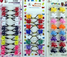 LOT OF 3 PACK--ANIMAL DESIGN GIRL'S PONYTAIL HOLDER RUBBER ELASTIC
