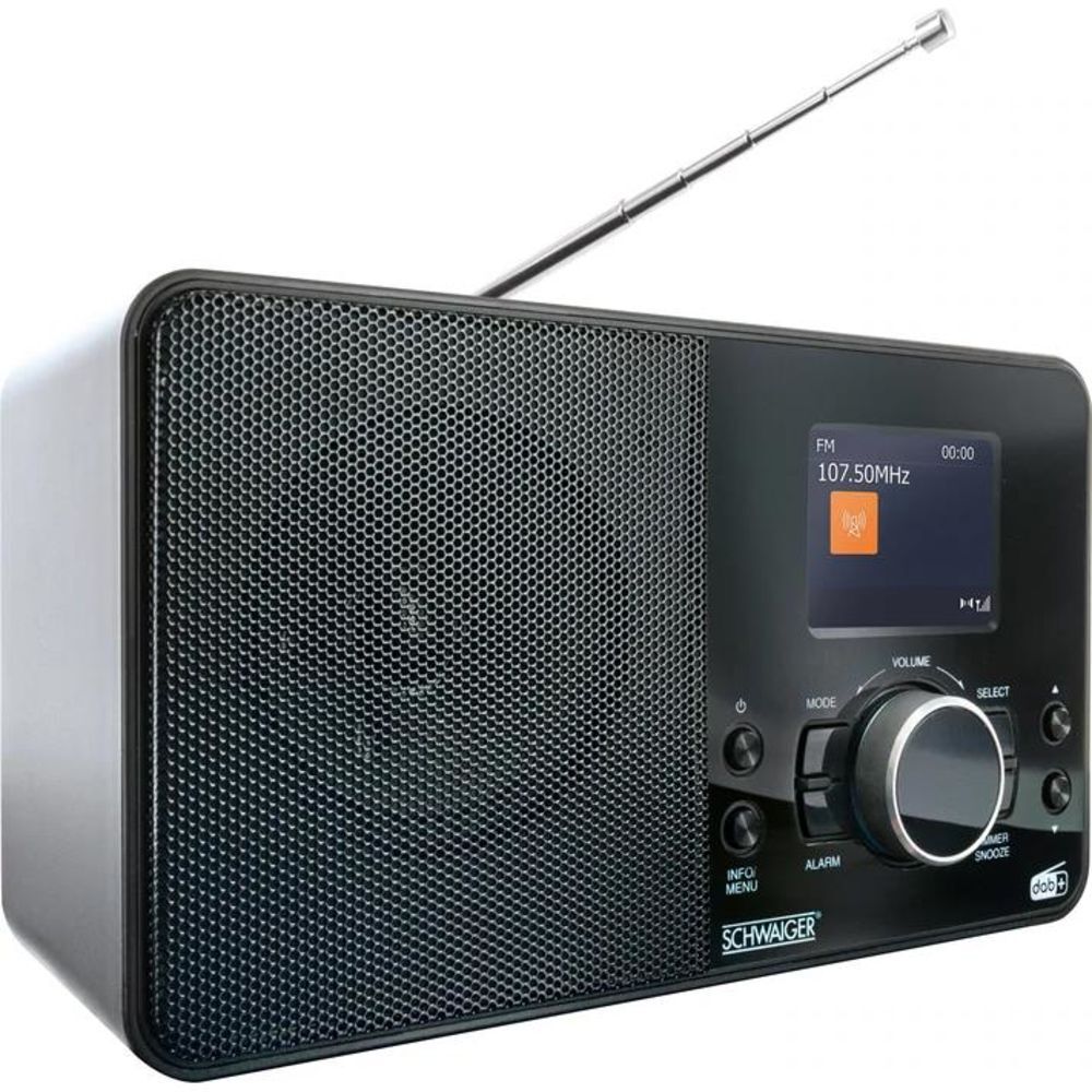 Thumbnail - Schwaiger Radio Dab+/fm Schwarz Klinkenbuchse Stereo Farbdisplay