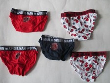 5 Pure Cotton Spiderman briefs For Kids Aged 1 1/2 to 2 Years New.