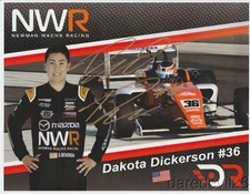 2017 Dakota Dickerson signed Newman Wachs Racing "1st issued"  USF2000 postcard