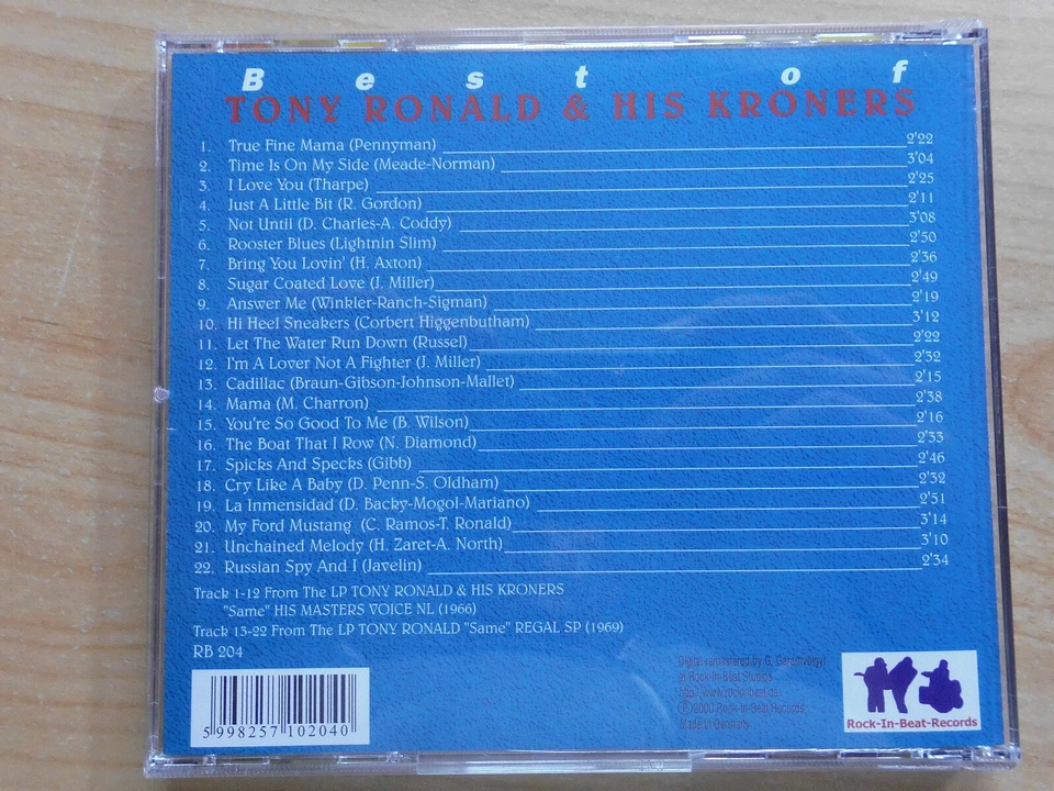 TONY RONALD CD: BEST OF (WIE NEU; D; Rock-In-Beat-Records – RB 204) - Bild 3 von 3