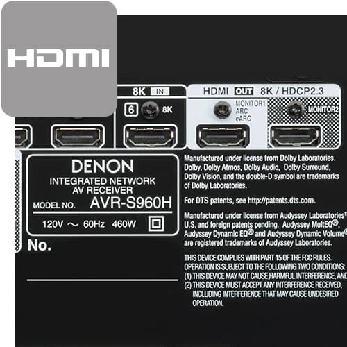 Denon AVR-S960H 7.2-Channel 4K AV Receiver - Black for sale online