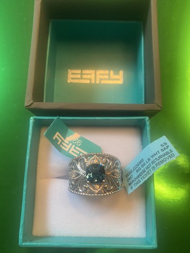 NEW! EFFY LONDON BLUE TOPAZ, WHITE SAPPHIRE & STERLING SILVER RING /SIZE 7 /$525 - Picture 4 of 7