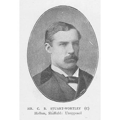 CHARLES STUART-WORTLEY MP für Hallam, Sheffield - antiker Druck 1895