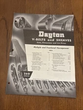 Vintage 1956 Dayton V-Belts & Sheaves Dayton Rubber  Catalog Advertising *READ*