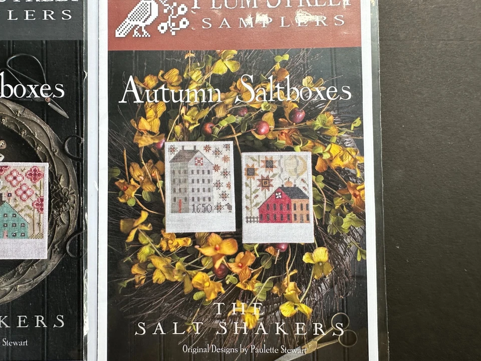 PLUM STREET SAMPLERS SALTBOXES SPRING SUMMER AUTUMN CROSS STITCH CHART 3 - Image 3 of 4
