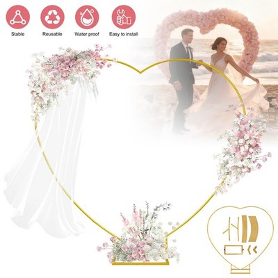 2M Loving Heart Ballonbogen Metall Rahmen Stand für Hochzeit Babyparty Deko