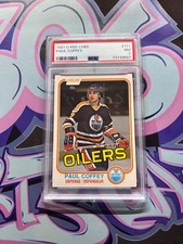 1981 OPC #111 PAUL COFFEY ROOKIE CARD PSA 7 NM (KJ). rookie card picture