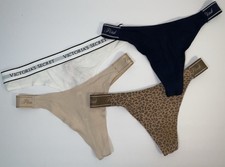 NWT Lot 4 Pairs PINK Victoria s Secret Thong / String Panties Underwear Small