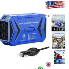 Versatile 300W Power Inverter - AC USB Charging for All Your Devices on the Go