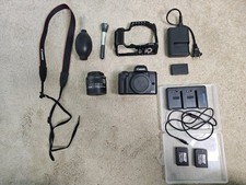 Canon EOS M50 Mark II 4K Mirrorless Camera Kit 15-45mm Lens, 3 Batteries