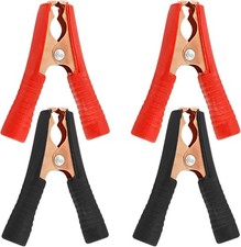 4Pcs 100A Insulated Alligator Clips Electrical Heavy Duty Alligator Clamps, Batt