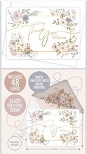 Honeyplum Wedding Thank You Floral Card Set Of 48