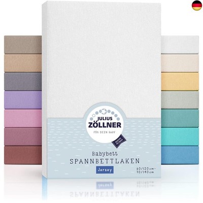Julius Zöllner Jersey Spannbettlaken für Baby- & Kinderbett, 100% J