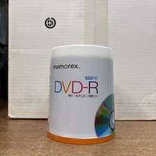 Memorex DVD-R 16X 4.7 GB 120 min - 100-Pack Spindle Brand New Sealed Blank 3