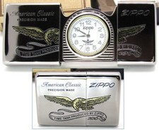 Zippo Time Tank Bald Eagle Pocket Clock  running 1995 Rare