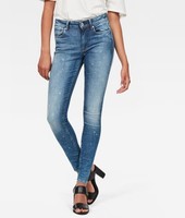 G-Star Damen Jeans, G-Star Shape High Super Skinny, Blau Painted, W24 L30
