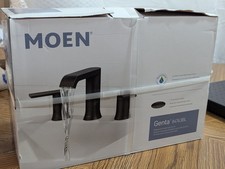 MOEN Genta 8 in. Widespread 2-Handle Bathroom Faucet in Matte Black 84763BL