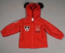 Disney Jr. Mickey Mouse Unisex Size 2T Red Logo Ears Zip-Up Jacket W/ Hood