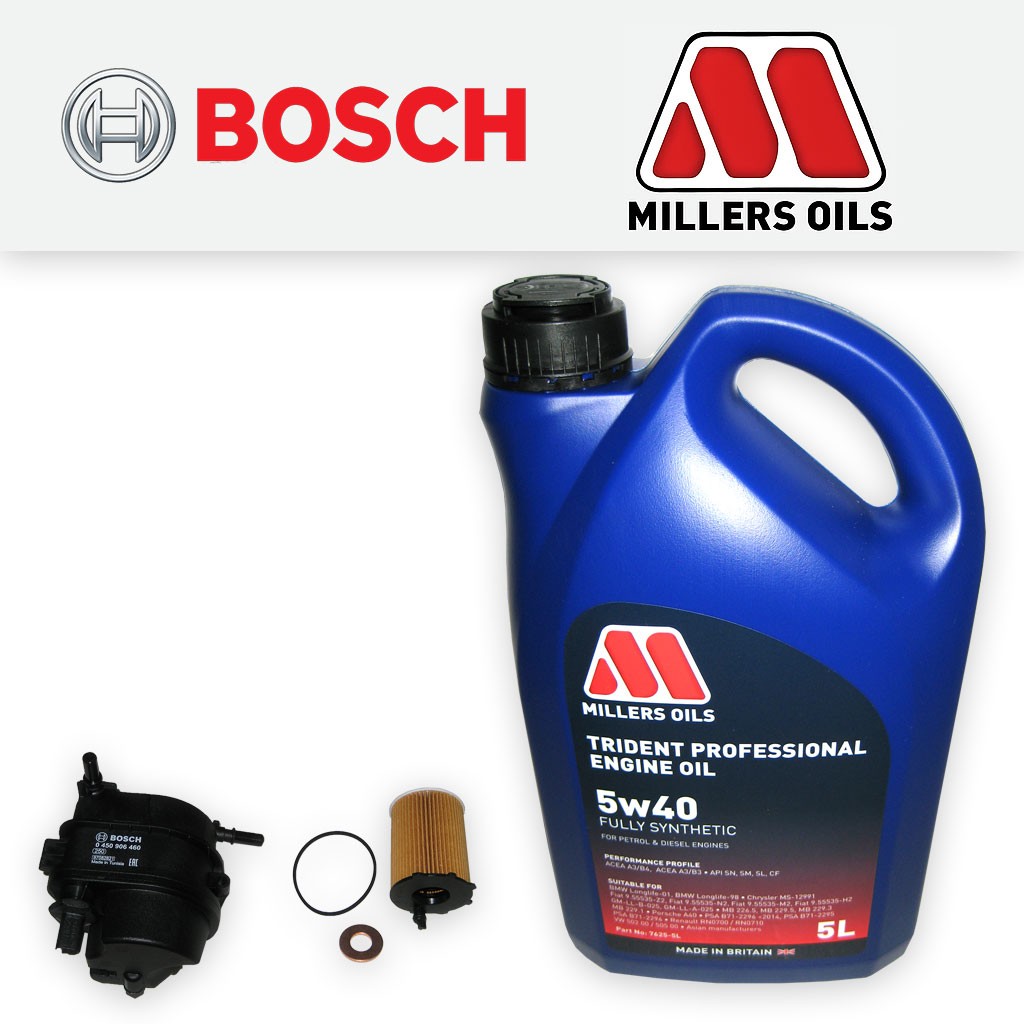 SERVICE KIT for PEUGEOT BIPPER 1.4 HDI OIL FUEL FILTERS +5w40 FS OIL (2007-2014)