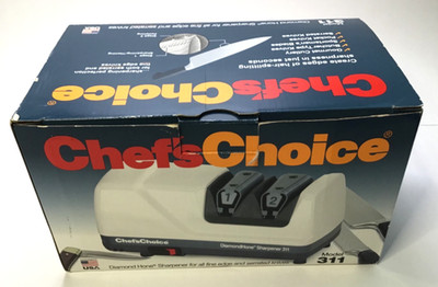 CHEF'S CHOICE; #311 DIAMOND HONE FINE EDGE & SERRATED KNIFE SHARPENER