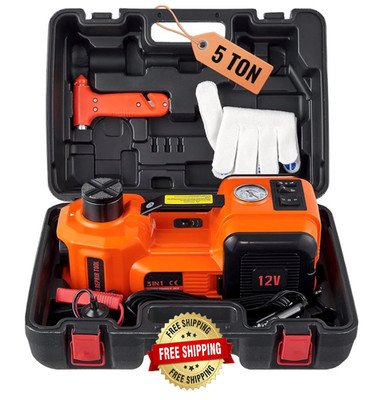 Gato Hidraulico Electrico 12V 5 Toneladas Elevador Hidráulico Para Carro Autos