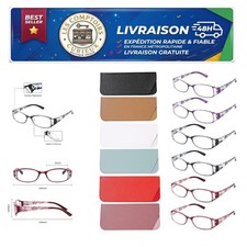 WALMXX 6 Pair Reading Glasses Women Anti Blue Light Oval Resin Frames