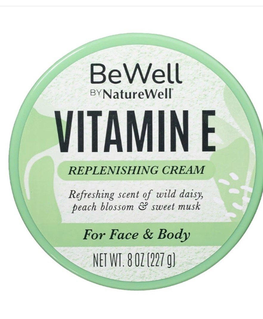 BeWell By NatureWell Vitamin E Replenishing Face and Body Cream, 8 oz