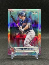 2022 Topps Chrome Sonic - Bobby Dalbec #51 Aqua & Pink Sonic Pulse Refractor...