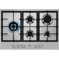AEG HGB75500SM Built In 74cm 5 Burners Stainless Steel Gas Hob