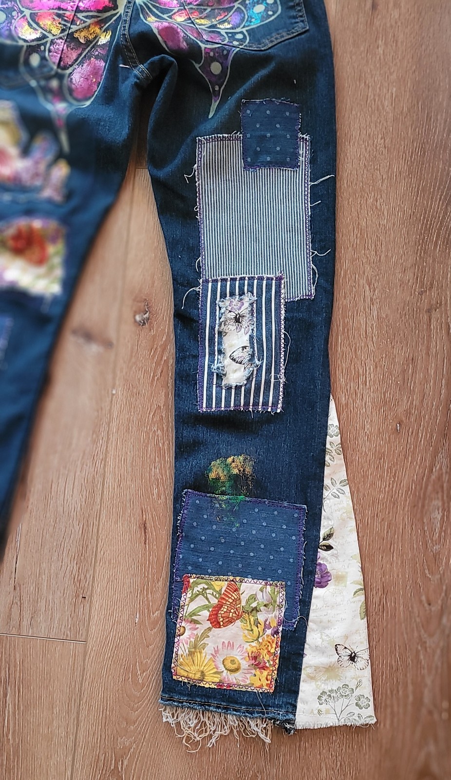 Custom Upcycled  One-of-a-Kind Patchwork womens J… - image 9