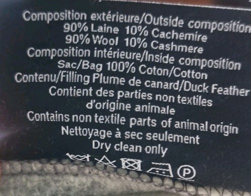 CHANEL CC LOGO CASHMERE WOOL BEIGE / GREY THROW PILLOW AS NEW COVERS INCLUDED - Picture 7 of 12