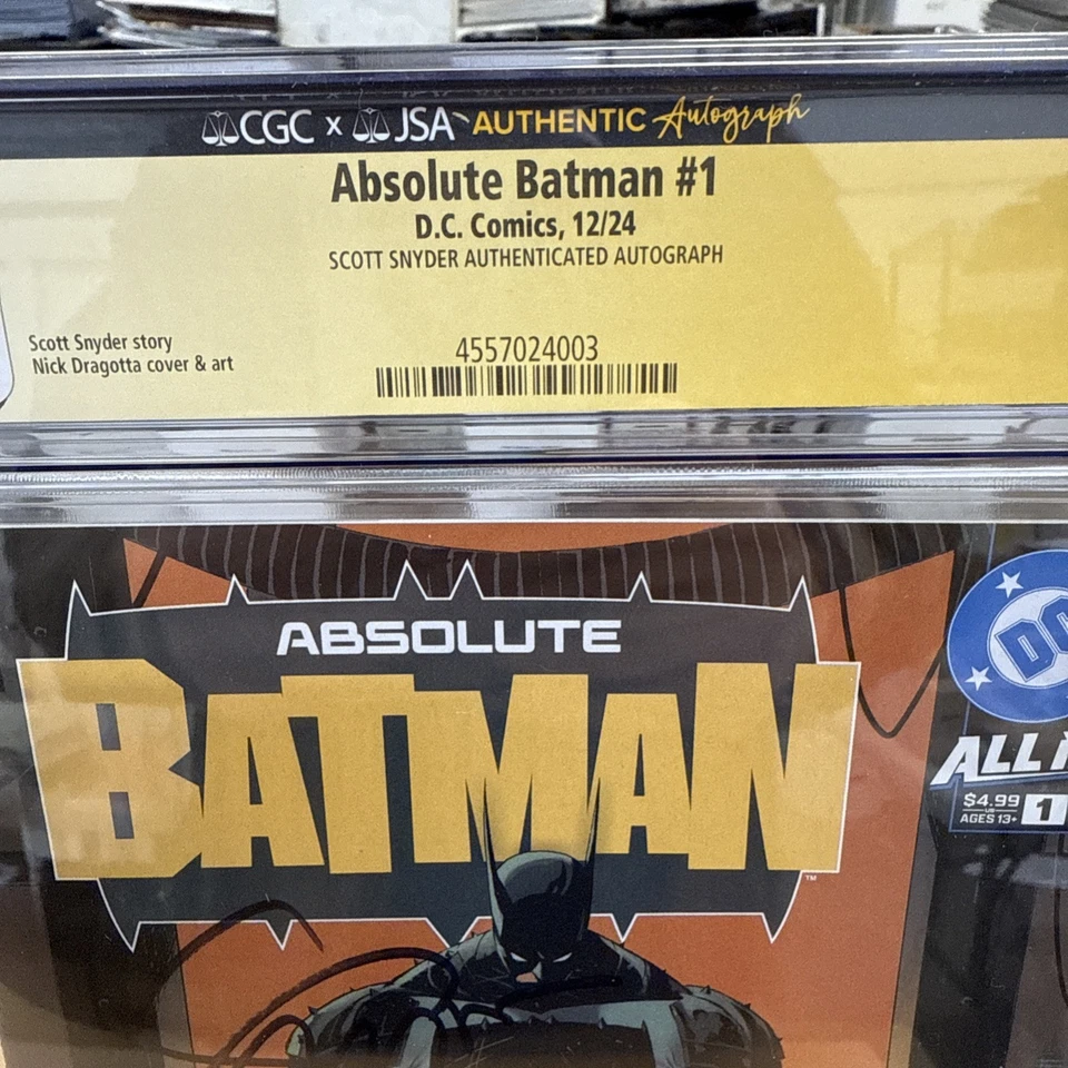 ABSOLUTE BATMAN #1 CVR A, CGC 9.8 SIGNED SCOTT SNYDER 1ST PRINT - Image 3 of 3