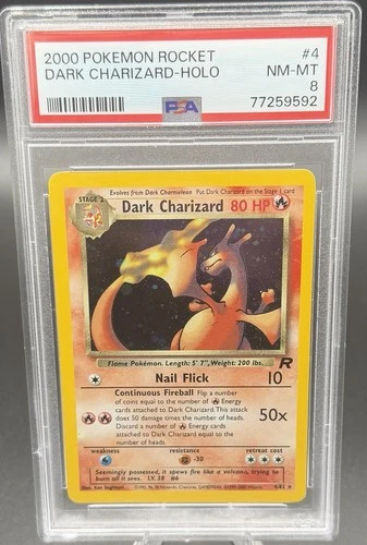 2000 Pokemon Rocket Dark Charizard Holo PSA 8 NM-MT #4