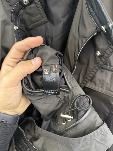 Zegna Herren Jacke schwarz Nylon mit Lederbesatz Größe XXL - Bild 20 von 21