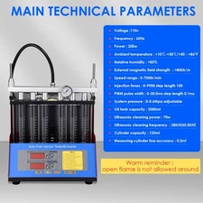 Ultrasonic Fuel Injector Cleaner Tester GID Injector Cleaning Machine US