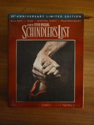 Schindlers List (Blu-ray/DVD, 2013, 3-Disc Set, 20th Anniversary) no digital