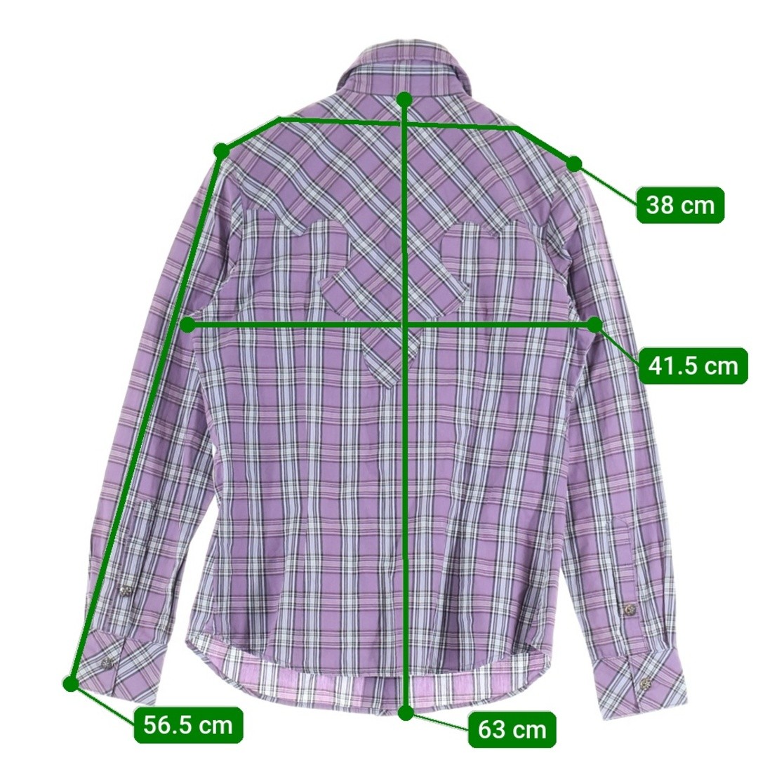 CHROME HEARTS WESTN WESTERN STARBALL BUTTON CROSSPATCH LONG SLEEVE CHECK Used 62 thumbnail 9