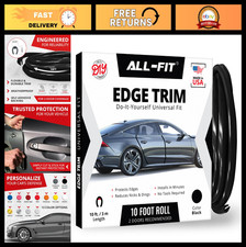 10 Ft Black Car Door Edge Protector - USA Made, Scratch & Ding Resistant Trim