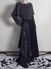 Japanese women's street style culottes wide-leg pants irregular unisex Trousers