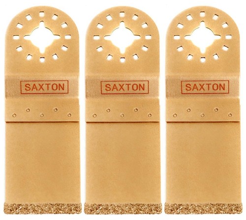 3 x Saxton 35mm Carbide End Cut Blade Fein Multimaster Bosch Makita Oscillating Multitool