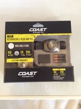 COAST Rechargeable LED Headlamp FL60R 450 Lumen Accessories Included Dual Power 