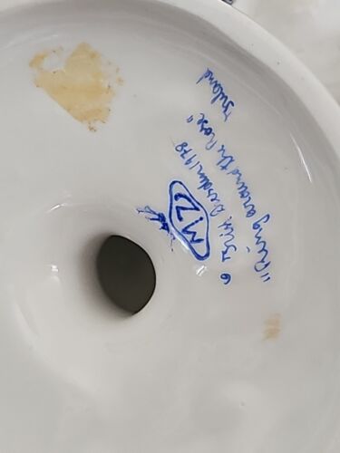 MZ IRISCHES ""DRESDEN SPITZEN"" STIL PORZELLAN IM RING UM DAS ROSENMUSTER blau - Bild 11 von 13