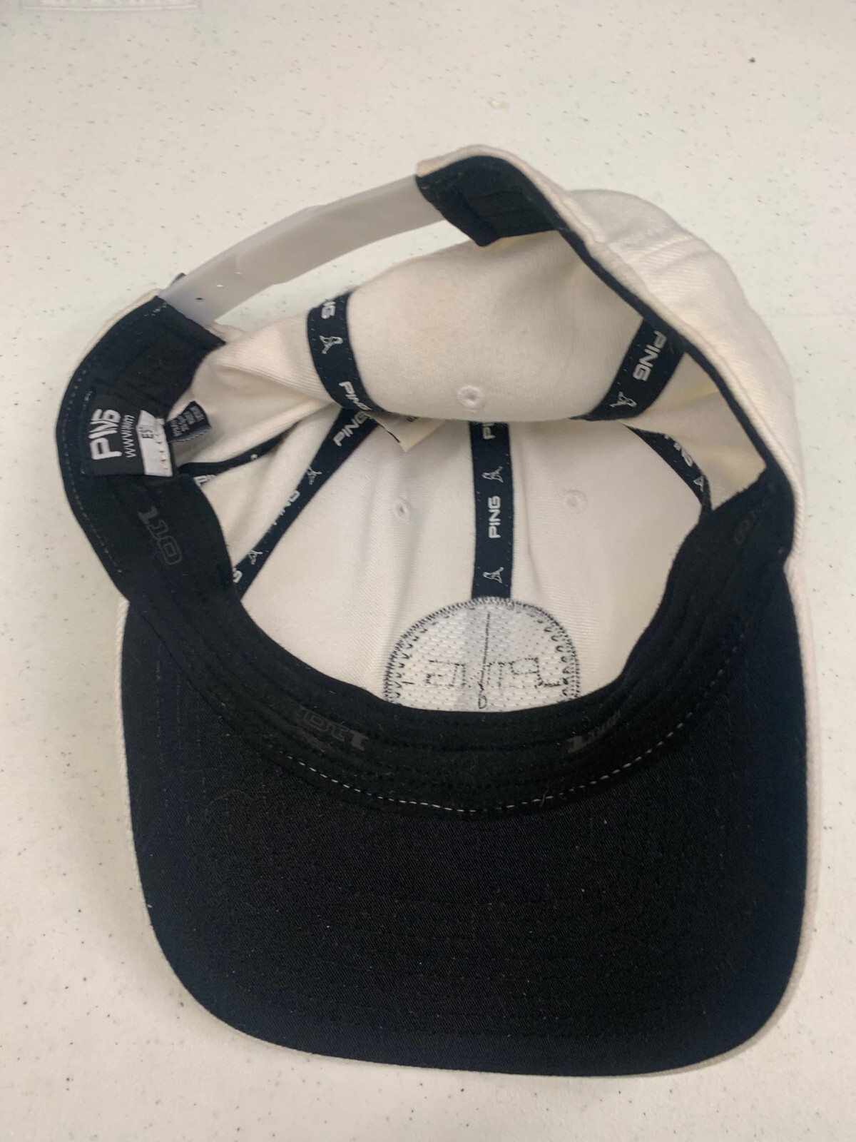 Ping Hat Cap Snap Back Adjustable White Black Pre… - image 2