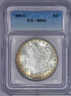 1885-O Morgan Silver Dollar $1 ICG MS64 - Beautiful color!