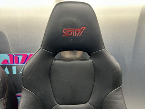 2011-2014 Subaru WRX STI Leather Seats Front & Rear OEM Genuine USDM LHD - Picture 7 of 19